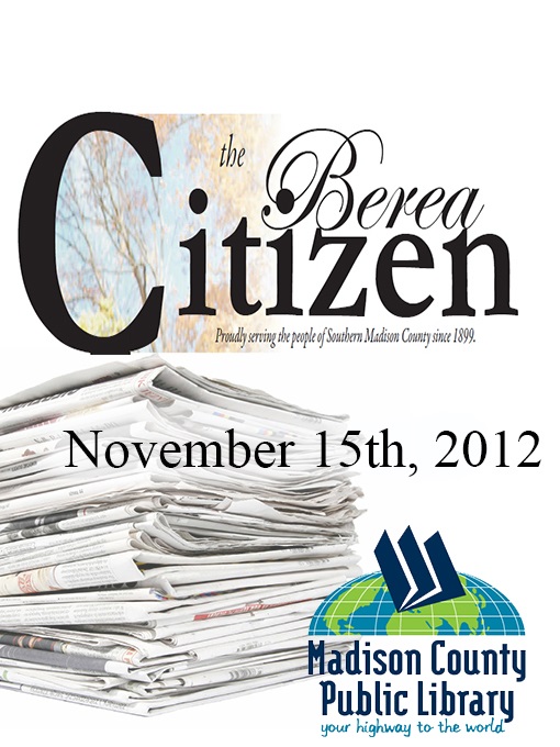 Title details for The Berea Citizen 2012 11/15 by Berea Publishing, Inc - Available